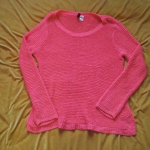 H&M neon pink slouchy sweater
